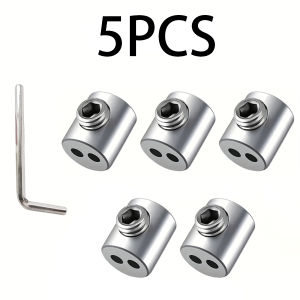 5PCS Cable Clamps for Hanging Featuring Double Holes and Adjustable Screws Available