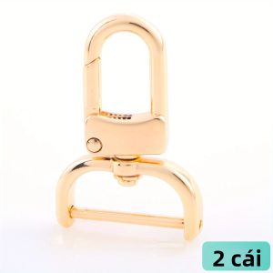 2 Chiếc Có Thể Tháo Rời Chụp Móc Xoay Khóa Làm Túi Kim Loại Ví Dây Đeo Phần Cứng Thay Thế Móc Khóa Khóa Phụ Kiện