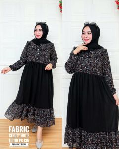 MIDI DRESS TERBARU SERUTY MOTIF PREMIUM ALL SIZE FIT TO XL REAL PICT
