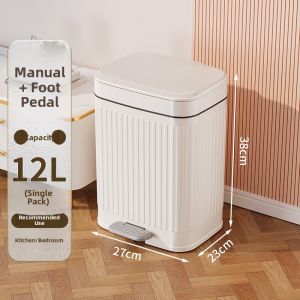 MEIZHUFU | Lidded Foot Pedal Bin