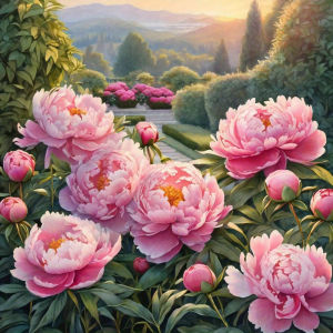 HUACAN Diamond Mosaic On The Basement Peony Flower Diamond Painting Full Kit Rhinestones Pictures Handicrafts Home Decor