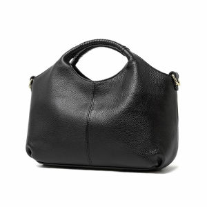 Fashionable Leather Womens Bag Simple Casual Handheld Large Bag Crossbody Top Layer Cowhide Dumpling Shape Soft Handbag