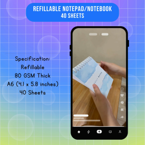 Design 4 Refillable Ring Notebook Notepad 40 Sheets