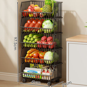 evesigar | Multi-functional Kitchen Storage Shelf With Wheels