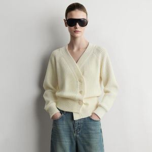 AMII | French Style Commuter V-neck Raglan Sleeve Asymmetrical Cardigan