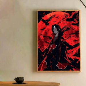 Naruto Uchiha Akatsuki Anime Oil Painting By Numbers on Canvas Home Decor for Living Room Bedroom Handmade Gift Frameless