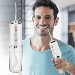 Oral Irrigator Portable Dental Water Flosser USB Rechargeable Water Jet Floss Tooth Pick 4 Jet Tip 220ml 3 Modes IPX7 1400rpm