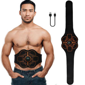 Hailicare Abs Trainer EMS Abdominal Muscle Sticker Electric Slimming Massage Belt USB Recharge Waist Belly Weight Loss Home Gym Fitness Equiment