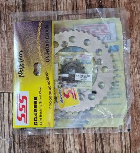 gir girset gearset supermoto klx150 dtracker sss racing 428 44T 46T 47T 48T rantai sss gold gir depan sss