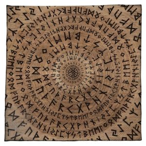 Vải Trải Bàn Thờ Tarot Hình Bánh Xe Chữ Rune Bắc Âu Cổ Điển Dùng Cho Phù Thủy Bói Toán Trang Trí Bàn Thiêng Viking Wiccan Đồ Trang Trí Tâm Linh Chất Liệu Polyester Giặt Máy Được.