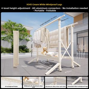 MINGZHI | Heavy Duty Outdoor Extendable Clothes Drying Rack