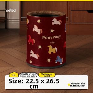 MEISD | High Capacity Luxury Antique Metal Waste Bin
