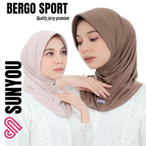 𝐒𝐔𝐍𝐘𝐎𝐔 - Bergo Olah Raga Jersy Premium | Jilbab Sport Premium
