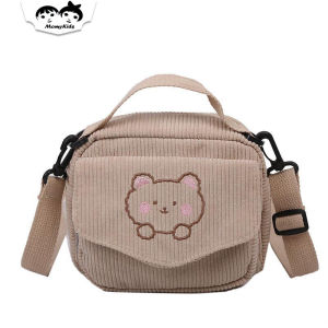 COD Tas Selempang Corduroy Kasual Perempuan Tas Bahu Wanita Bordir Vintage Tas Tangan Korea BAG08