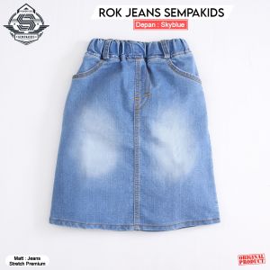 Rok Jeans Span Pendek Anak Sempakids - Rok Jeans Anak Perempuan