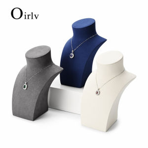 Oirlv ที่แขวนแบบแขวนกล่องเครื่องประดับแบบตั้งโชว์สร้อยคอที่แขวนแบบครึ่งตัว RX068