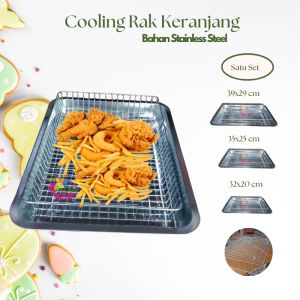 Cooling Rak Dengan Wadah Peniris Minyak Keranjang