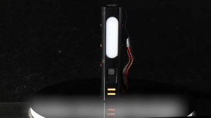 ASAFEE CX-020 P50 LED Flashlight Rechargeable Work Light for Car Repair & Emergency with Magnetic Base 3000mAh Battery Digital Display & Red Blue Warning Light