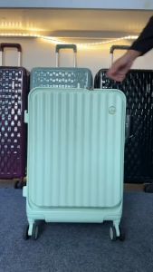 SEA CHOICE Luggage 20/24/28 Inch with Cup Holder and USB & Type Charging Port Travel Suitcase Aluminum Frame PC Hardside with TSA Lock & Cover 20-Inch Carry-On