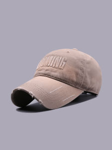 BAODUOLEI | Retro Broken Denim Distressed Baseball Hat