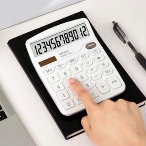 Deli Desktop Calculator / Kalkulator Meja 12 Digit Dual Power Layar LCD TE837C