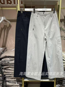 Slimming Casual Pants Straight Leg Workwear Trousers for Women High Waist Polyester Fiber Commute Style Korean Version