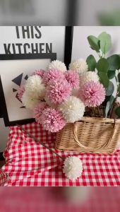 🇸🇬🔥SG STOCK🔥Dandelion Flower Ball Simulation Bouquets Artificial Flower Wall Fake Flower Home Decoration Wedding Holding Flower