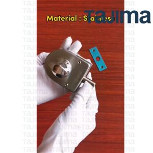 Tajima Frameless Glass Lock Latch Keyless Rotary Knob Double Swing Door