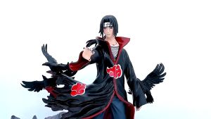 [Có BOX] - Mô hình Naruto Itachi Akatsuki đế Hắc Hỏa có quạ + 2 đầu thay thế  - Figure Naruto - Có Hộp đẹp