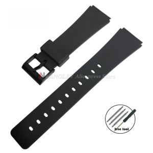 12/14/16/18/20mm Resin Silicone Strap Universal Black Replacement Watch Band for Casio F-91W F-84 F105/108 A-158/168 AE1200/1300