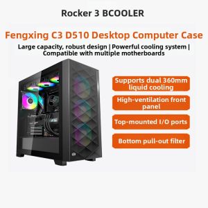 PCCooler | Glass Side Panel ATX Gaming Water Cooling Computer Case EATX