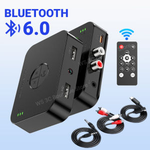 kebidumei | Bộ Thu Âm Thanh Bluetooth 6.0 Có Mic Và Điều Khiển Từ Xa Bộ Chuyển Đổi Không Dây USB Aux RCA Cho Bộ Phụ Kiện Ô Tô Hỗ Trợ Phát U-Disk