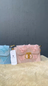 BJ68878 - BLACK/BLUE/PINK/WHITE - TAS JINJING TOTEBAG HANDBAG SLEMPANG KUPU BUTTERFLY IMPORT TERMURAH TERLARIS NEW ARRIVAL SLEMPANG FASHION WANITA TAS BATAM ZCJ8878