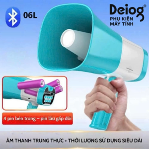 Loa phóng thanh Tahada 06L bluetooth 80W âm to rõ dùng 2 pin siêu bền