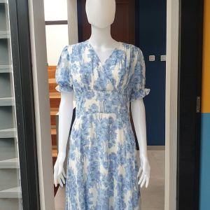 Gaun Panjang Wanita Korea & Maxi Dress Import V-Neck