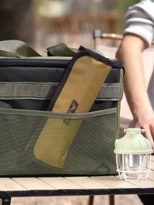 BISINNA | BISINNA Camping Cutlery Set 304 Stainless Steel Spoon Chopsticks Fork with Storage Bag for Outdoor Picnic Travel Tableware