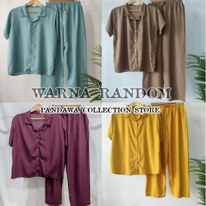 BARU BAJU SETELAN ONE SET PIYAMA RAYON WANITA LD110 I CPKH I BAJU TIDUR SANTAI PEREMPUAN TERLARIS