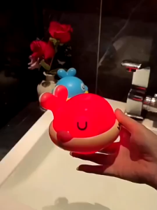 Turtle Whale Kids Bath Toy Spray Water with LED Light Plaything Educational Bathtub Toy for Toddlers