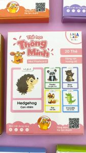 Thẻ học thông minh Mini Flashcard song ngữ Anh - Việt nhiều chủ đề cho bé thương hiệu Lalala baby