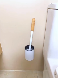 [SG Stock]Solid Wood Foldable Towel Bar Bathroom Accessories Set Punch Free Log Style Towel  Toilet Bath Towel Rack