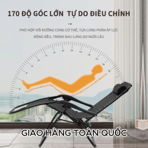 Ghế thư giãn gấp gọn chịu tại 300kg khung hợp kim siêu dày Ghế xếp thư giãn gấp gọn thành giường ngủ trưa văn phòng.