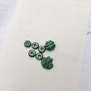 Lắc bạc ngũ điếu cỏ 4 lá hồ ly Ngọc Cẩm Thạch Sơn Thủy dây xâu lõi bạc freesize không kén mệnh - Phong Thuỷ TUDO