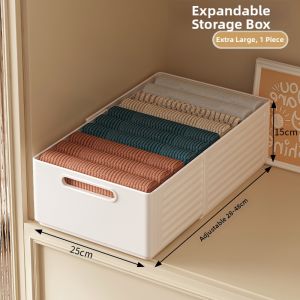 QIOEROUL | Adjustable Closet Storage Drawer Dividers for Underwear Organization