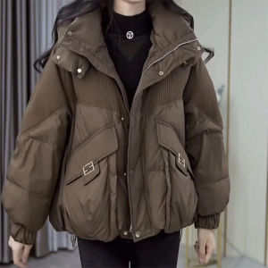 Shalldoer | Winter Short Loose Thick Warm Hooded Cotton Jacket