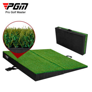 PGM New style slope long grass golf hitting mat with foldable portable function for driving range DJD041 golf practice mat 1m by 1m