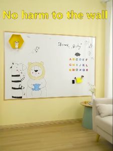 Pelekat Papan Putih HA HA Whiteboard Sticker Magnetic Whiteboard Sticker Wall Stickers Whiteboard Whiteboard Sticker Wall 200cmX90cm/60cm Wall Learning Teaching Office Meeting Self-Adhesive