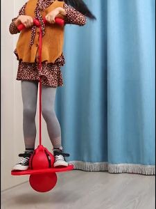 Double rope jump ball Bounce childrens jumping ball adult balance fitness bouncing exercise adult and childrens elastic fitness ball toy