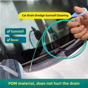 3m Flexible Pipe Cleaning Brushes & Dusters Car Sunroof Drain Hole Fuel Tank Drain Leak Treatment Tools Universal Water Tube Accessories