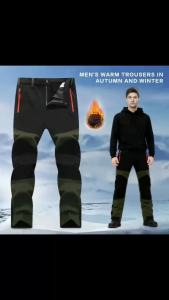 Autumn And Winter Mens Outdoor Fashion Warm Windproof Hiking Fishing Camping Pants
