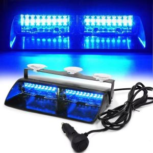 Đèn Nhấp Nháy Ô Tô 16LED Đèn Đỏ/xanh 18 Đèn Tín Hiệu Cảnh Sát Flash Dash Đèn Cảnh Báo Khẩn Cấp 12V Với Bóng Đèn LED Cảnh Báo Kính Chắn Gió Phía Trước